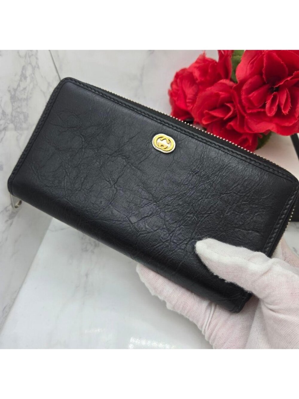Gucci Wallet GG Marina Black - Picture 3 of 16